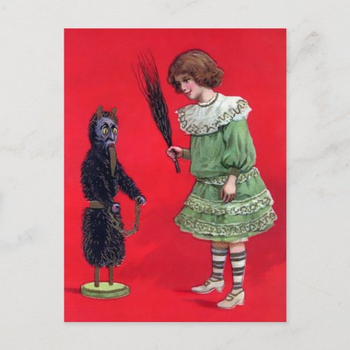 Vintage Krampus Doll Postcard