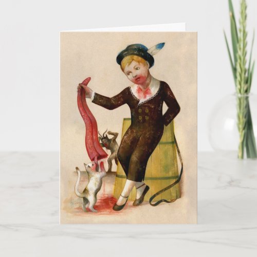 Vintage Krampus Tongue Christmas Card