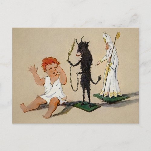 Vintage Krampus Toy Postcard