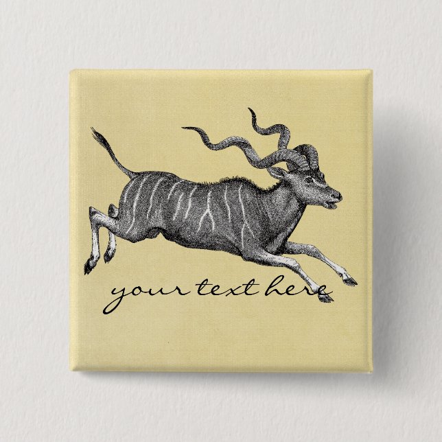 Vintage Kudu Button (Front)