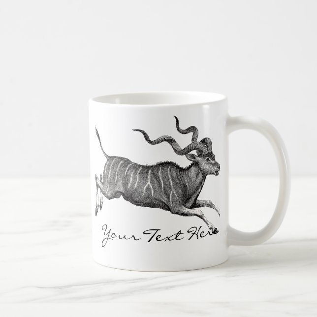 Vintage Kudu Coffee Mug (Right)