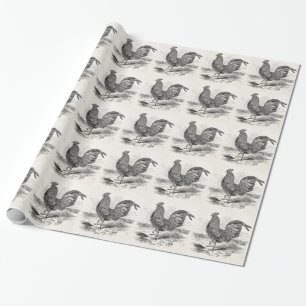 Vintage Kulm Fowl Rooster Chicken - Chickens Hen Wrapping Paper
