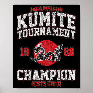 Vintage Kumite Tournament Funny Viral Karate Champ Poster
