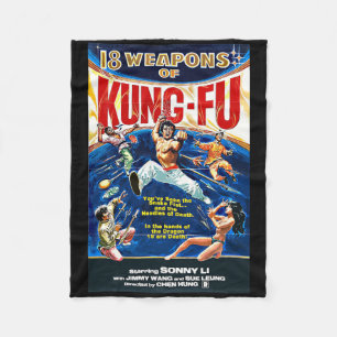 Vintage Kungfu Karate Bjj Martial Arts Movie Retro Fleece Blanket