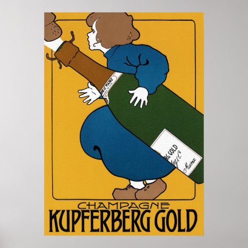 Vintage Kupferberg Champagne Poster