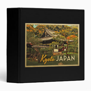 Vintage Kyoto Japan 3 Ring Binder