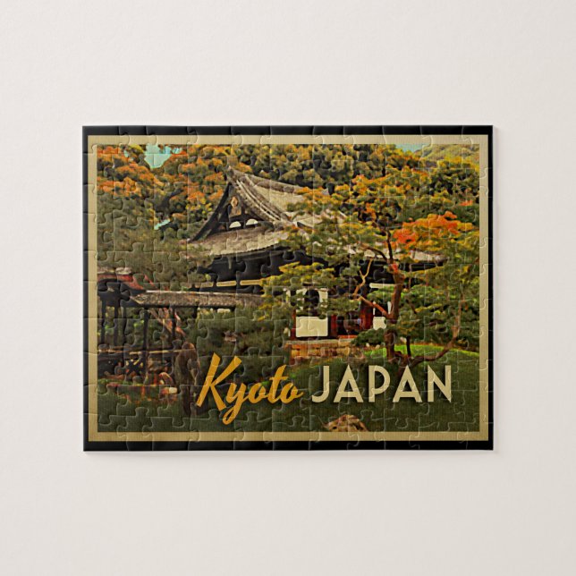 Vintage Kyoto Japan Jigsaw Puzzle (Horizontal)