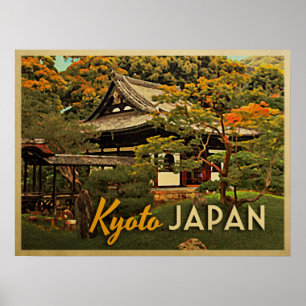 Vintage Kyoto Japan Poster