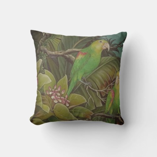 Vintage L Amazone Throw Pillow