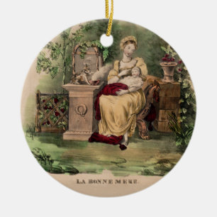 Vintage La Bonne Mere (The Good Mother), Restored Ceramic Ornament