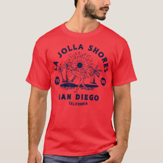 Vintage La Jolla Shores Beach Surfing Retro Califo T-Shirt