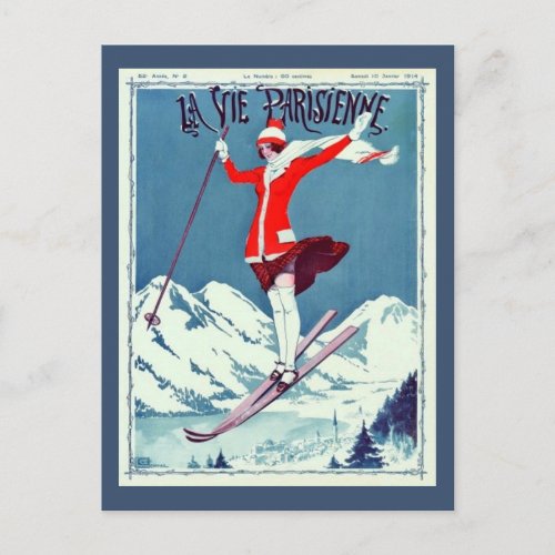 Vintage La Vie Parisienne Magazine Cover Postcard