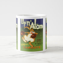 Vintage Label Art Boxing Rabbit, Up n Atom Carrots