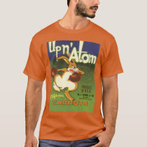 Vintage Label Art Boxing Rabbit, Up n Atom Carrots