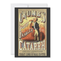 Vintage Label Art, Crumb's Pocket Asthma Inhaler