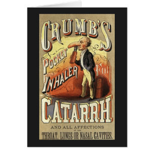 Vintage Label Art, Crumb's Pocket Asthma Inhaler Cards