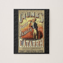 Vintage Label Art, Crumb's Pocket Asthma Inhaler Jigsaw Puzzle