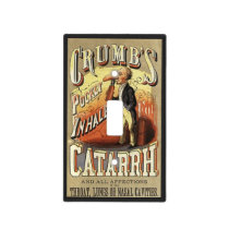 Vintage Label Art, Crumb's Pocket Asthma Inhaler Light Switch Cover