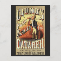 Vintage Label Art, Crumb's Pocket Asthma Inhaler Postcard