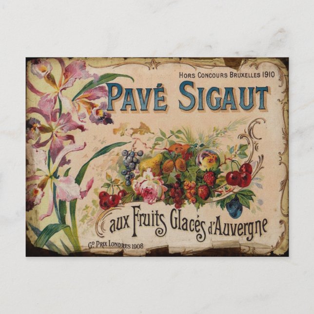 Vintage Label Postcard (Front)