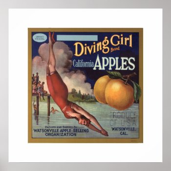 Vintage Label Poster For Apples by Vintage_Obsession at Zazzle