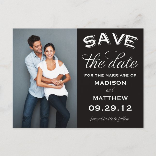 VINTAGE LABEL | SAVE THE DATE ANNOUNCEMENT (Front)
