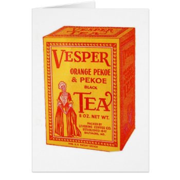 Vintage Label - Vesper Tea  by AsTimeGoesBy at Zazzle