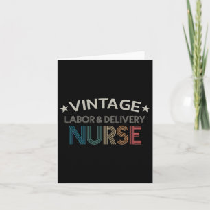 Vintage Labor And Delivery Nurse Retro Style Women Card