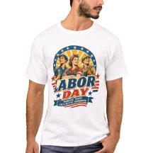 Vintage Labor Day American Workers Graphic T-Shirt