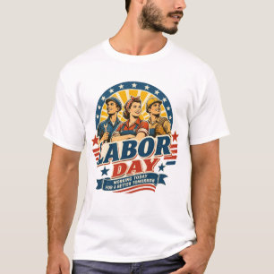 Vintage Labor Day American Workers Graphic T-Shirt