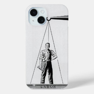 Vintage Labor vs Management, Scales of Justice iPhone 15 Case