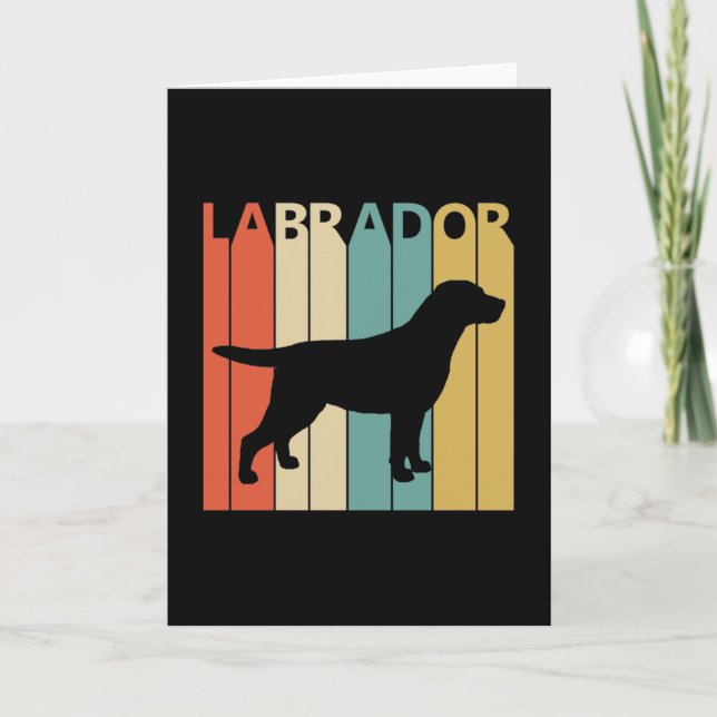 Vintage Labrador Dog Owner Gift Idea Card (Front)
