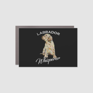 Vintage Labrador Retriever Whisperer Funny Puppy Car Magnet