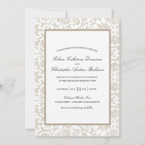 Vintage Lace Affair  Wedding Invitation