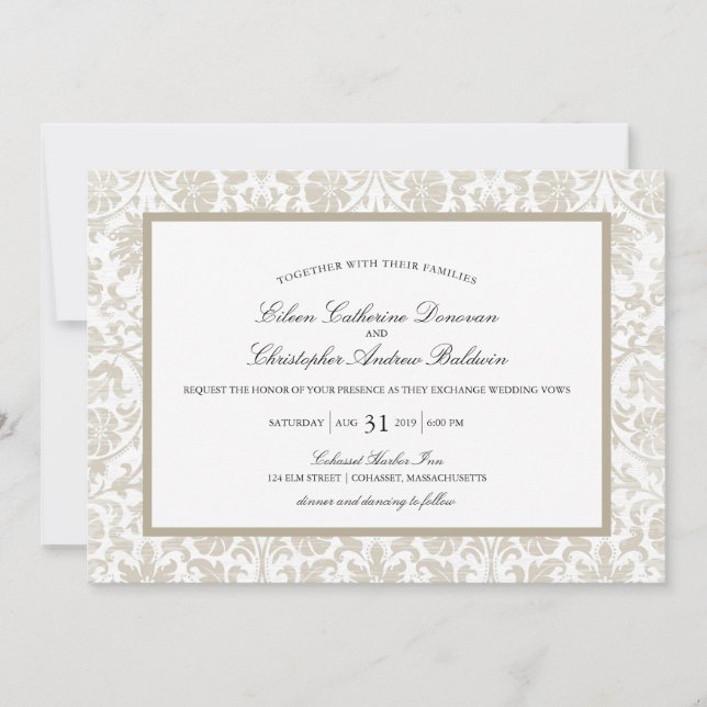 Vintage Lace Affair | Wedding Invitation (Front)