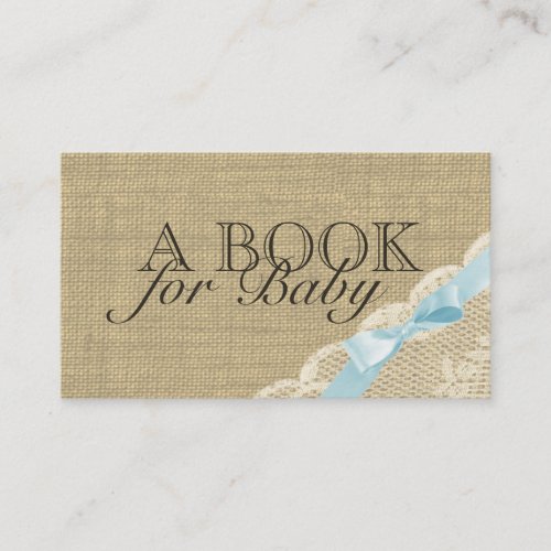 Vintage Lace and Blue Bow Insert Cards