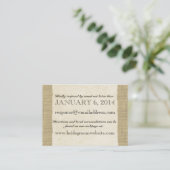 Vintage Lace and Burlap Look Insert card (Standing Front)