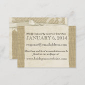 Vintage Lace and Burlap Look Insert card (Front/Back)