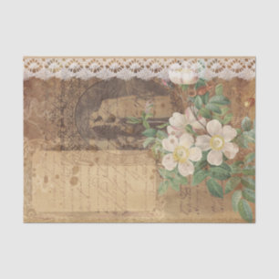 Vintage Lace and Photograph Tissue Paper
