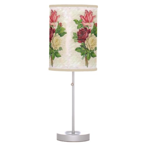 Vintage Lace and Roses Table Lamp