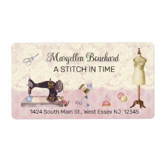 Vintage Lace And Sewing Supplies  Seamstress  Label
