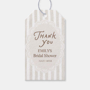 Vintage Lace Bridal Shower Gift Tags
