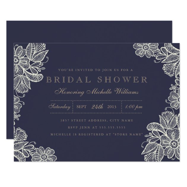 Vintage Lace Bridal Shower Invitation