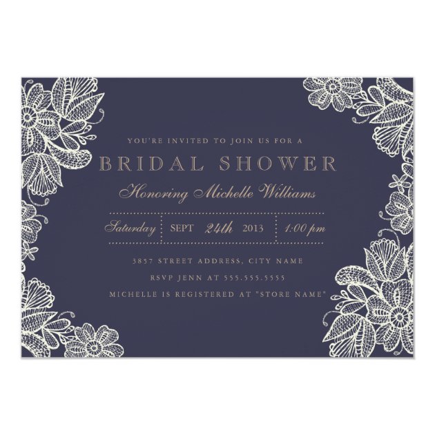 Vintage Lace Bridal Shower Invitation