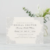 Vintage Lace Bridal Shower Invitation (Standing Front)