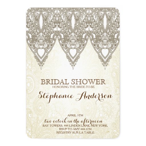 Lace Bridal Shower Invitations 3
