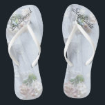 Vintage Lace Bridesmaid Custom Wedding Flip Flops<br><div class="desc">This Vintage Lace design personalized, comfortable Bridesmaid Flip Flops are a simple, elegant, and chic gift for members of the Bridal Party - Bride, Bridesmaid, Maid of Honor ... They will add to the festivities of your wedding day, bachelorette party, or other celebration. Easy to customize name and title. Original...</div>