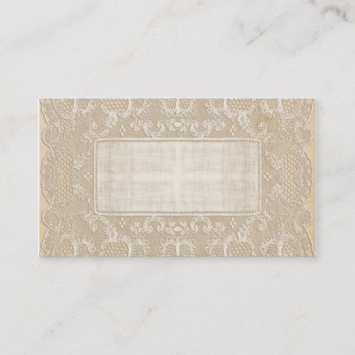 Customizable Vintage Lace Business Card