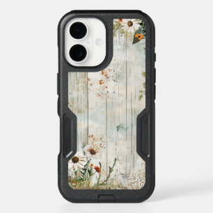Vintage Lace & Daisies Rustic iPhone Case