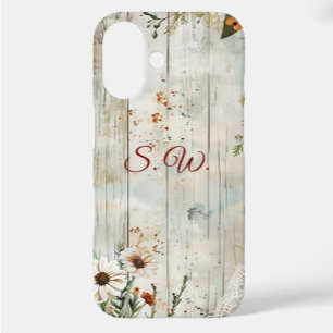 Vintage Lace & Daisies Rustic iPhone Case